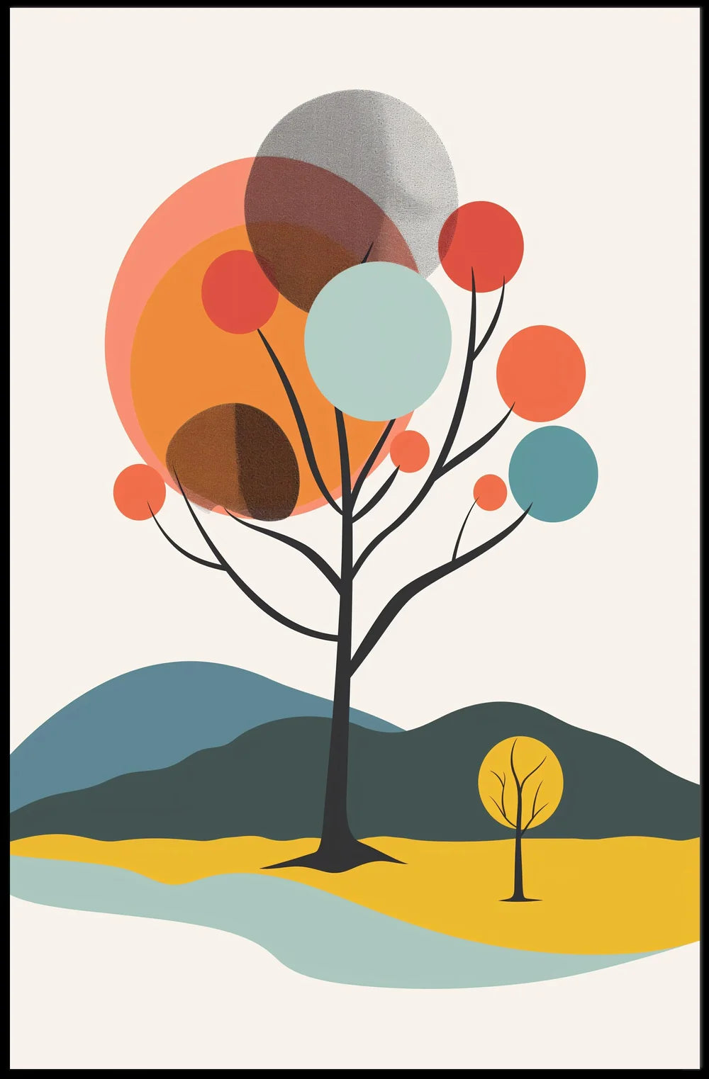 Abstract Harmony Art Deco Style Poster