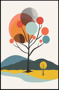 Abstract Harmony Art Deco Style Poster