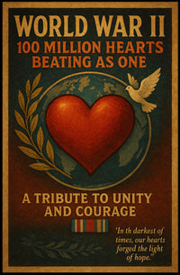 World War II Unity Courage Vintage Poster
