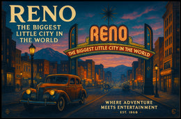 Reno Travel Poster The Biggest Little City Art