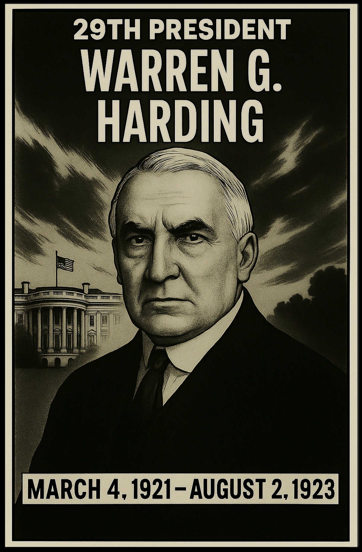 Warren G. Harding 29Th President Poster