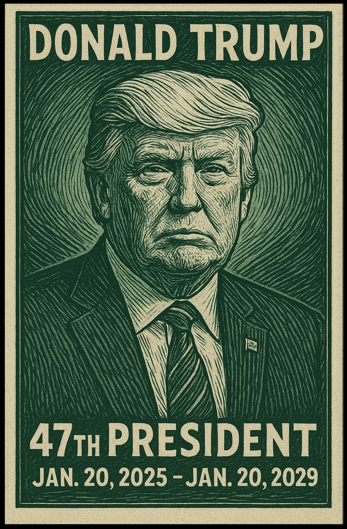 Donald Trump 47th President Poster