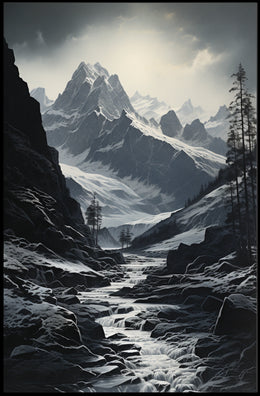 Majestic Snow-Capped Peaks National Park Poster