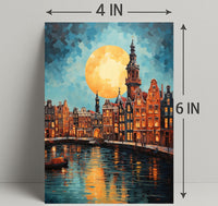 Moonlit Canals Poster