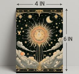 Celestial Sun and Symbols Space or Astronomy Poster