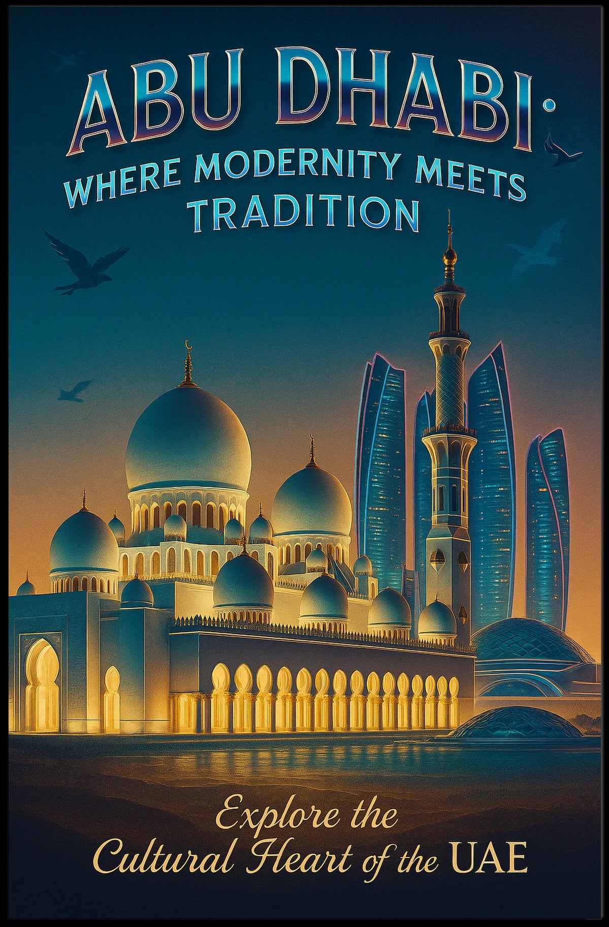 Abu Dhabi Harmony Modern and Traditional Poster