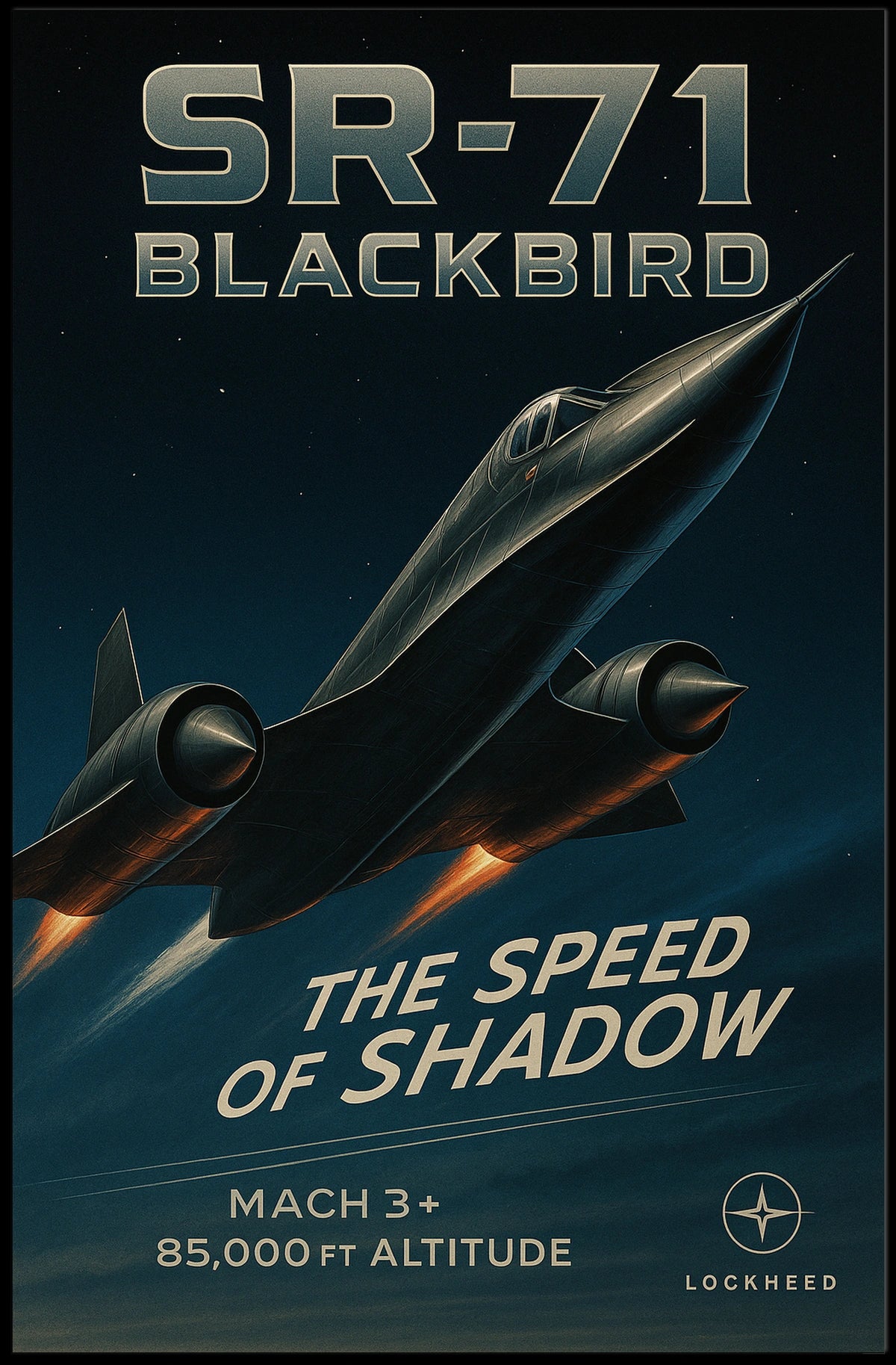 SR-71 Blackbird The Speed of Shadow Poster