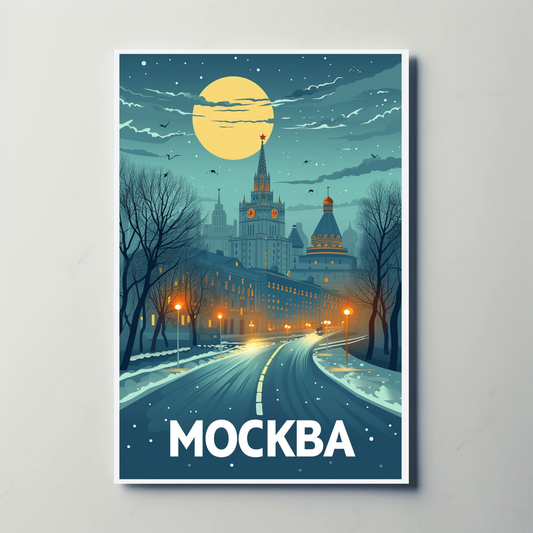 Moscow: Winter Night Poster