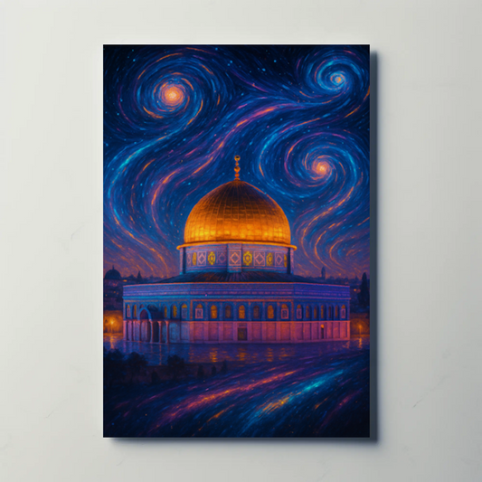 Dome of the Rock Starry Night Heritage Poster