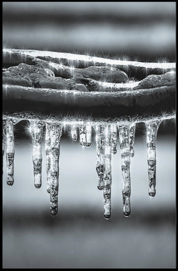 Icicle Serenity: Winter Calm Artistic Poster