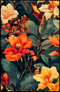 Vibrant Floral Symphony Wall Art Print
