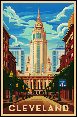 Iconic Cleveland Skyline Poster