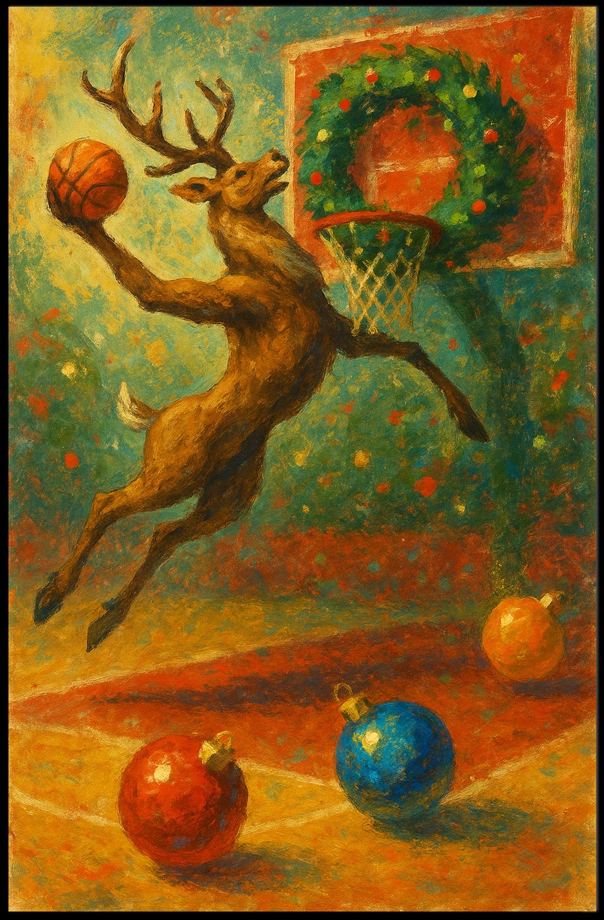 Holiday Hoops Poster