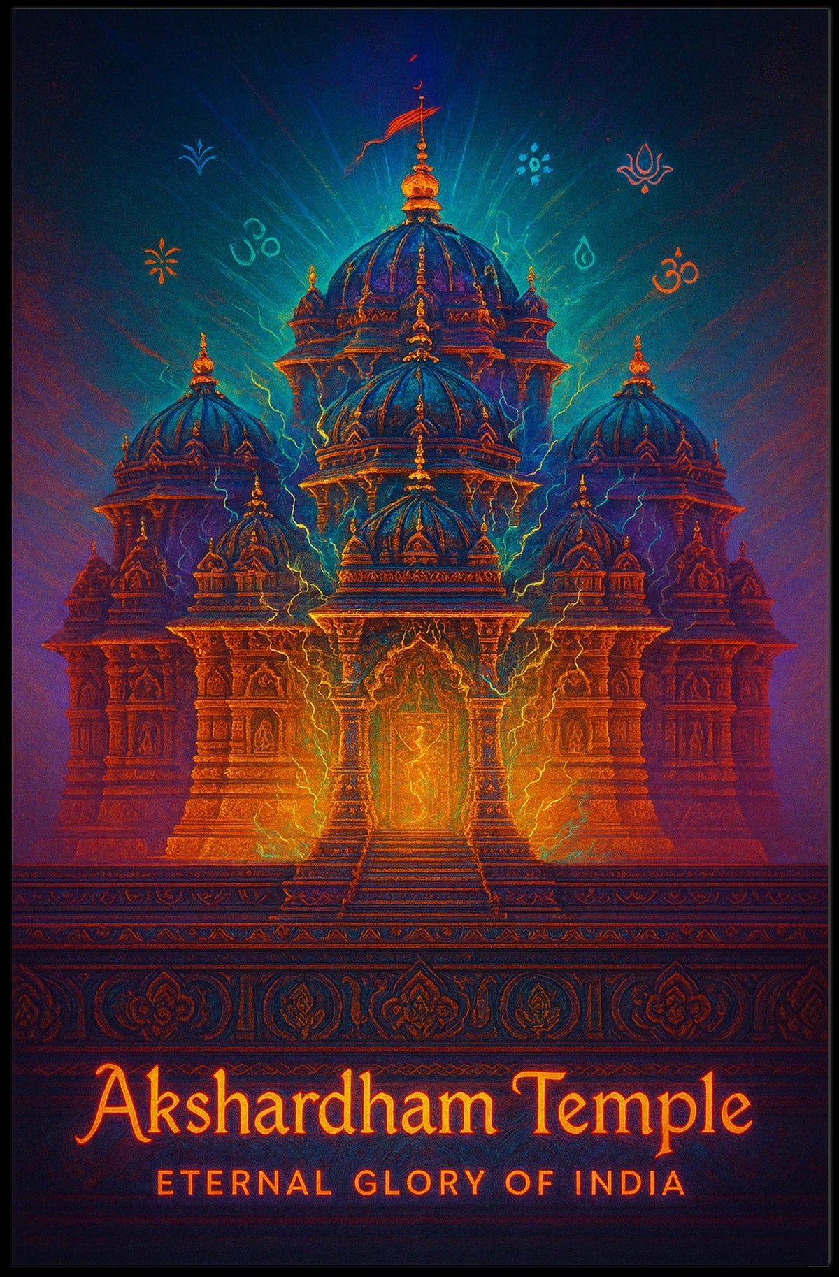 Akshardham Temple Eternal Glory of India Poster
