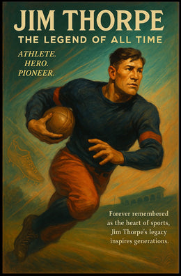 Jim Thorpe Legendary Sports Hero Poster