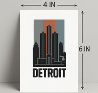 Detroit Skyline Art Print for Home Decor PosterGoat