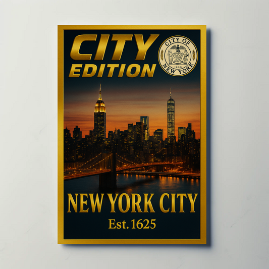 New York City Skyline City Edition Travel Poster