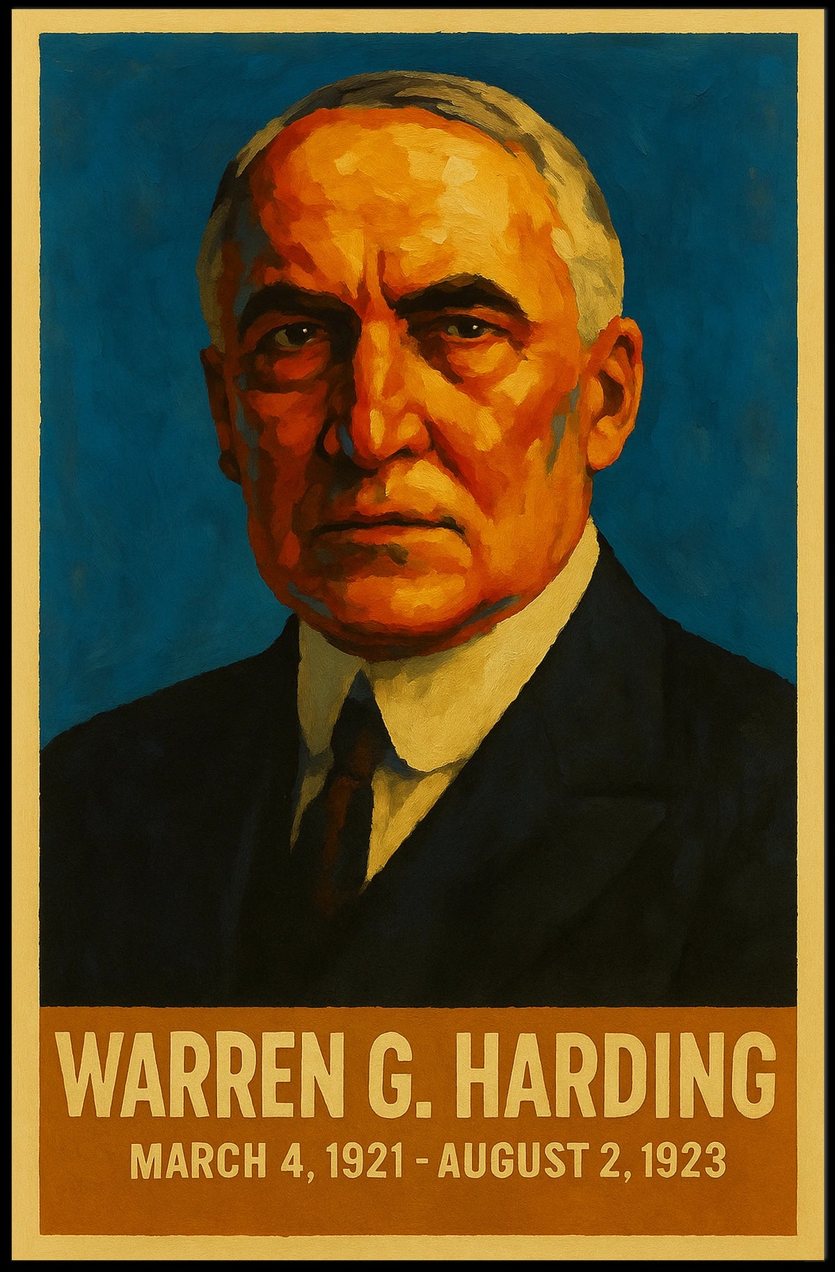 Harding Vintage Patriotic Leadership Poster
