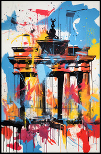 Brandenburg Gate Berlin Artistic Travel Poster