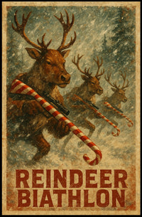 Reindeer Biathlon Poster