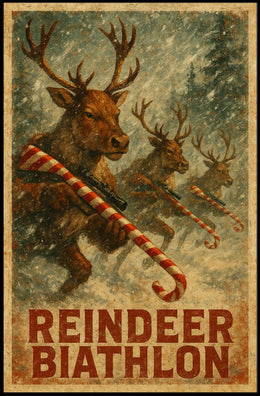 Reindeer Biathlon Poster