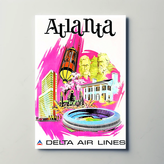 Atlanta Air Lines Travel Poster