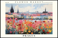 Prague Flower Market Vibrance Urban Or Cityscape Poster