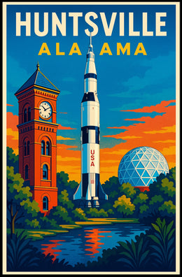 Huntsville Landmarks Poster