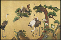 Cranes in Serenity: Traditional Asian Art Cultural Poster