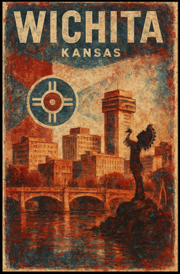 Wichita, Kansas A Vibrant Cityscape Poster