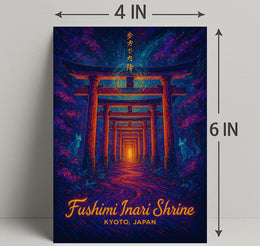 Fushimi Inari Shrine: Enchanted Pathway Fantasy Poster