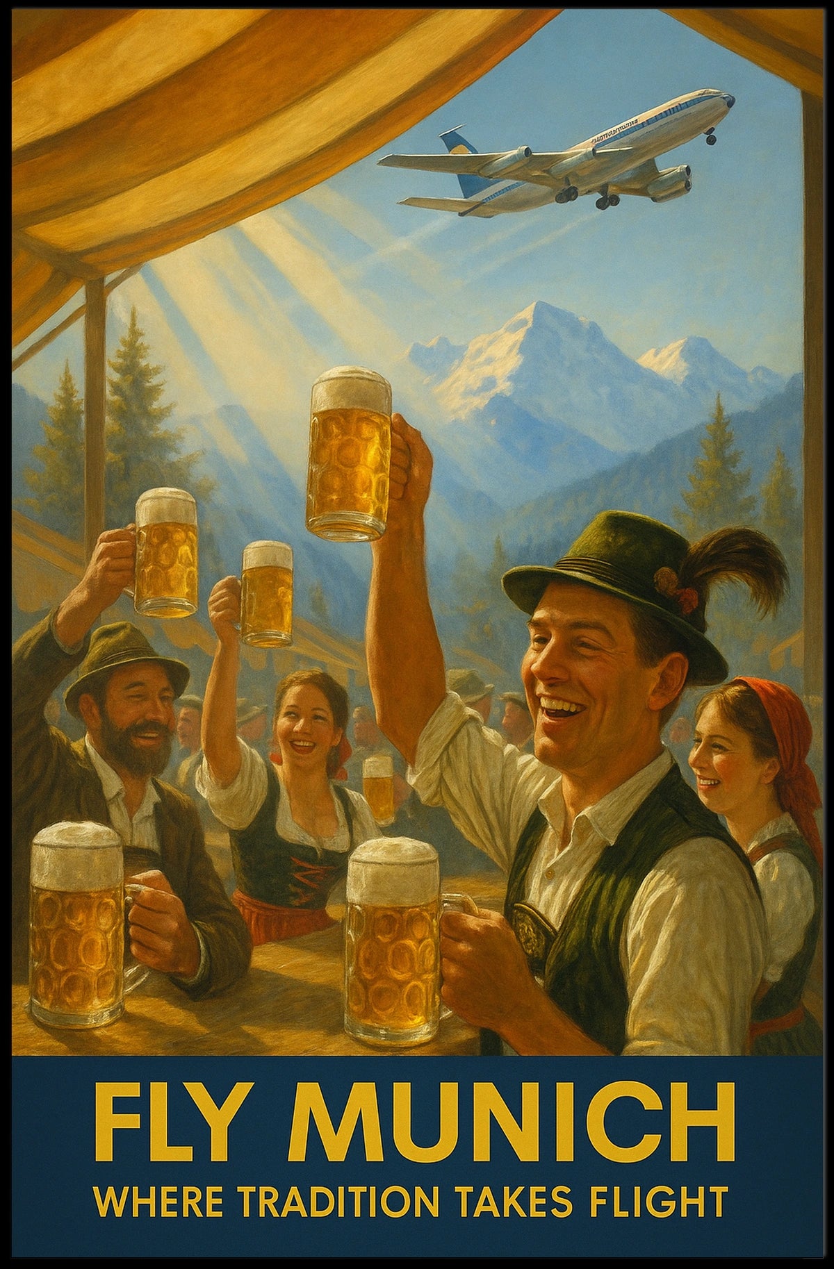 Fly Munich Where Tradition Takes Flight Poster