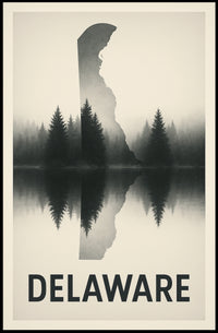 Delaware Silhouette Poster