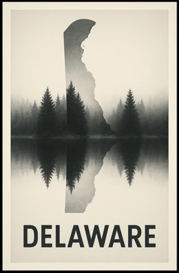 Delaware Silhouette Poster