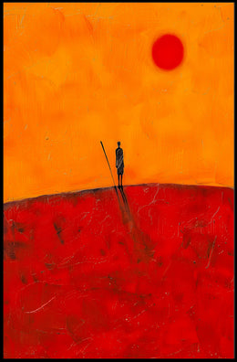 Desert Wanderer Poster Minimalist Travel Wall Art