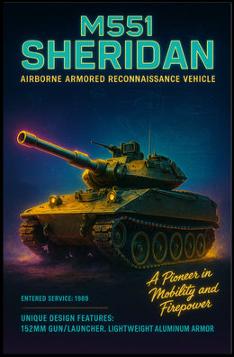 M551 Sheridan Airborne Armored Poster