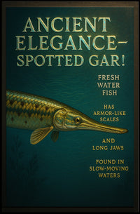 Ancient Elegance Spotted Gar Poster