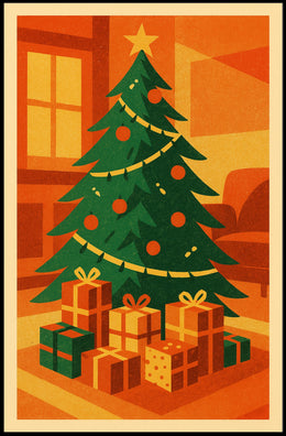 Festive Christmas Scene Poster