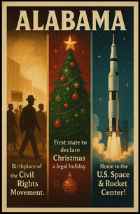 Alabama A State Of Historical Poster