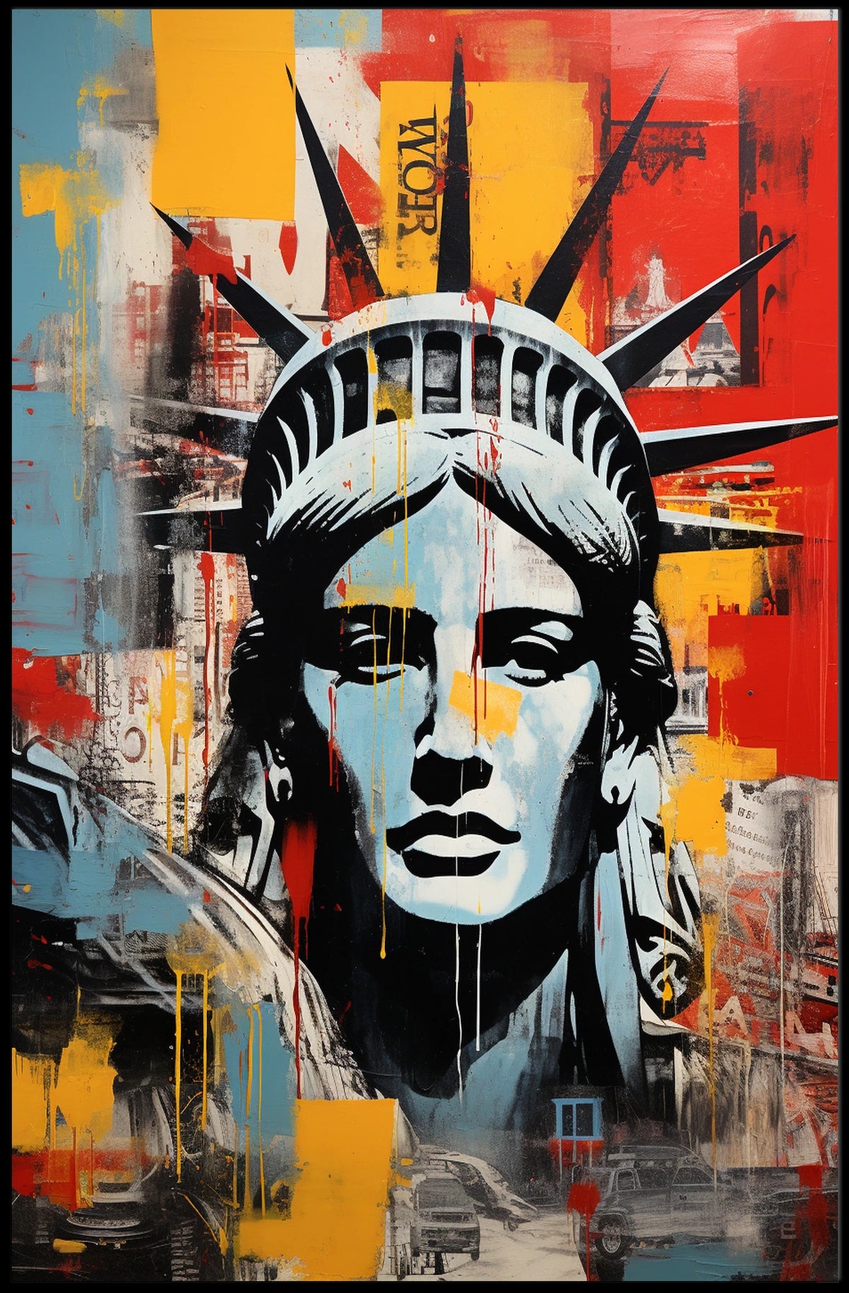 Statue of Liberty Modern Marvel Travel Poster