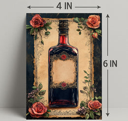 Vintage Elegance Rose-Embellished Poster