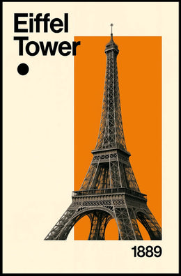 Eiffel Tower Minimalist Design Travel Poster