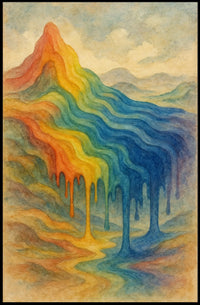 Colorful Mountain Dreamscape Poster