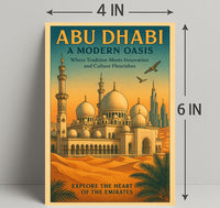 Abu Dhabi Modern Oasis Travel Poster