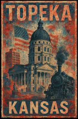Topeka, Kansas A Vintage Tribute Poster