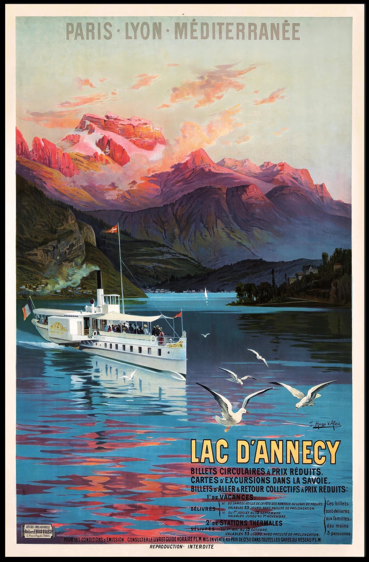 Lac DAnnecy Travel Poster