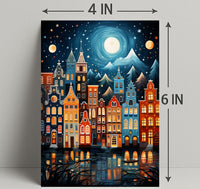 Enchanted Cityscape By Moonlight Poster