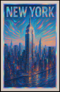 Vibrant New York Skyline Poster