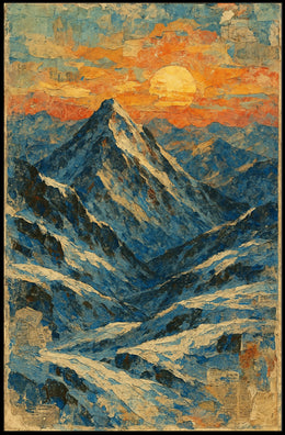 Majestic Mountain Sunrise Poster