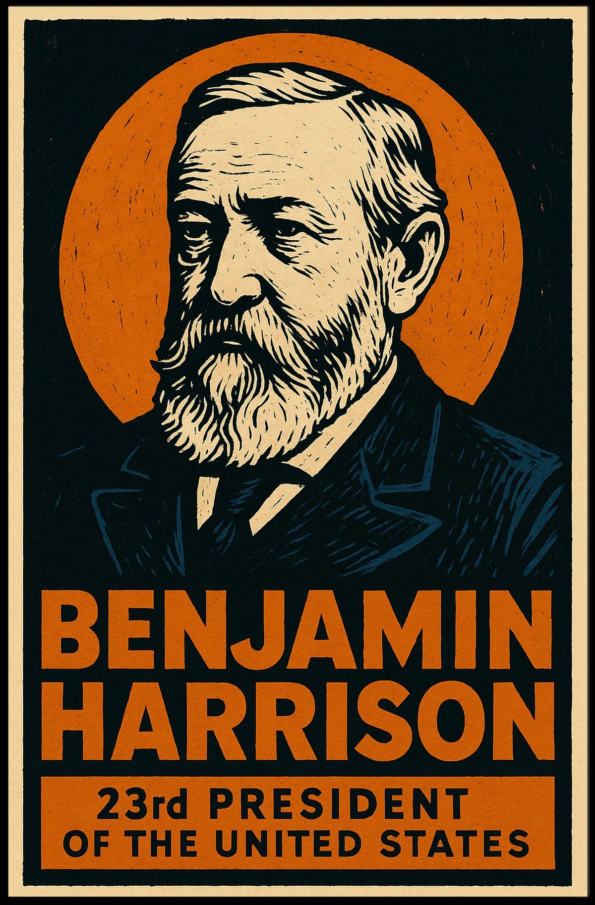 Benjamin Harrison 23rd President Poster